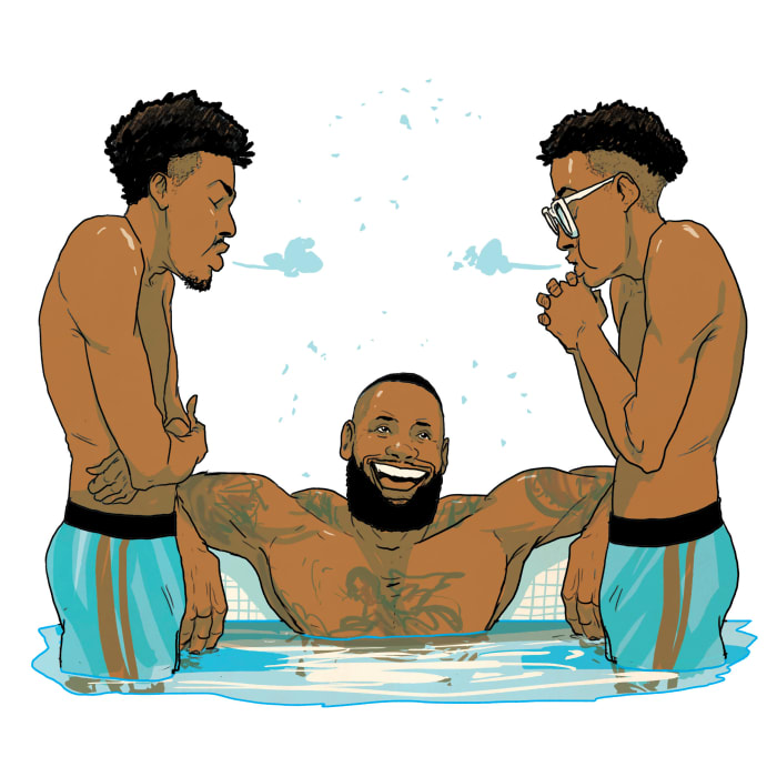 LeBron is a longtime believer in the power of the plunge. His sons—not so much.